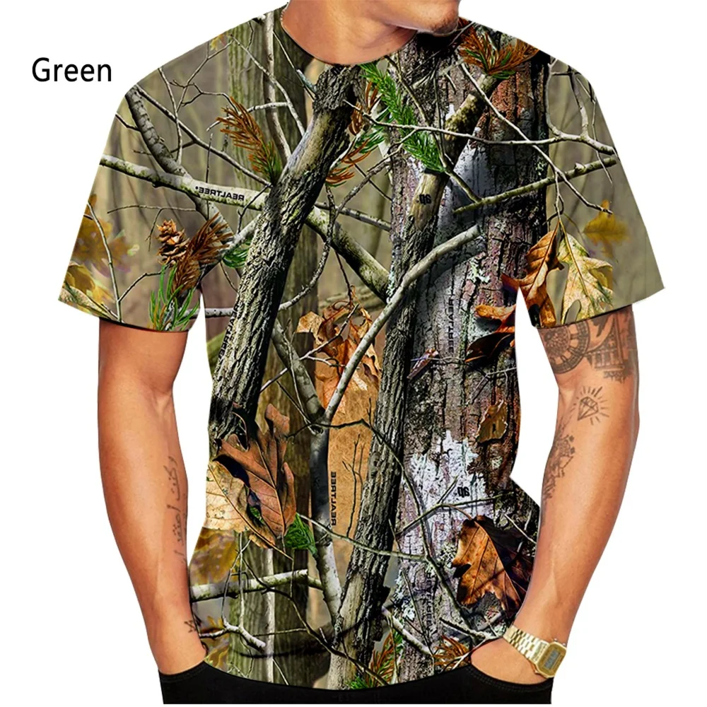 Hunting Outdoor Shop - Modna męska koszulka z realistycznym wzorem