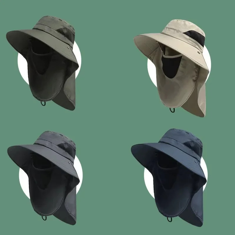 Mens Outdoor Hunting Hats - Letnie kapelusze przeciwsłoneczne z ochroną UV,