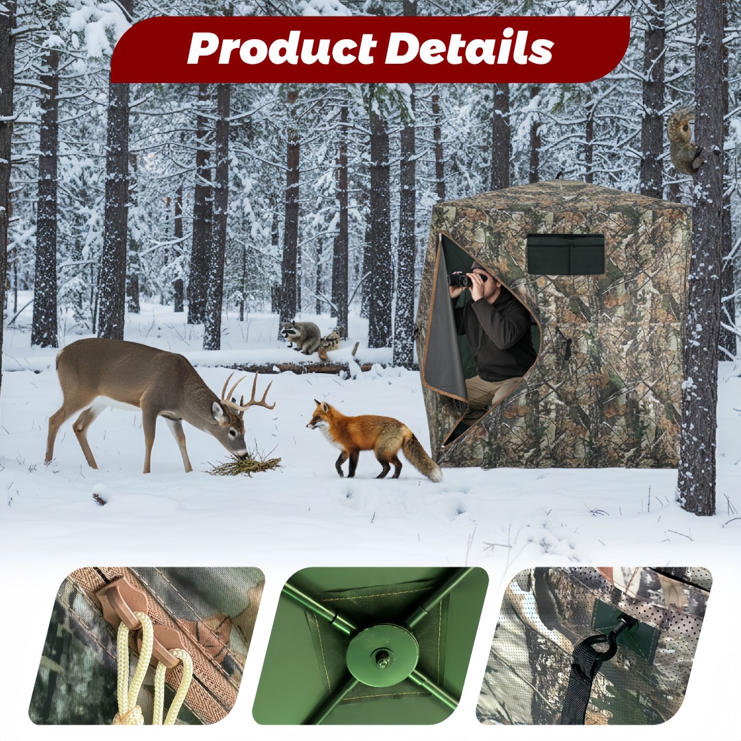 Hunting & Outdoor Supplies Vanderbijlpark - Kamuflażowa namiotowa budka myśliwska, łatwa w